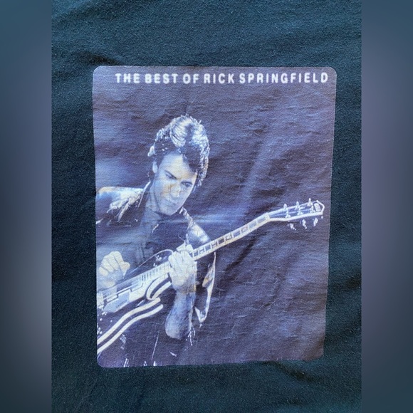 VTG Rick Springfield Gildan Graphic Music Tee. Size Large! Like New! - Picture 2 of 7